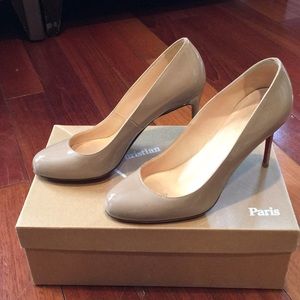 Christian Louboutin Fifi 85 Nude Pumps sz 36